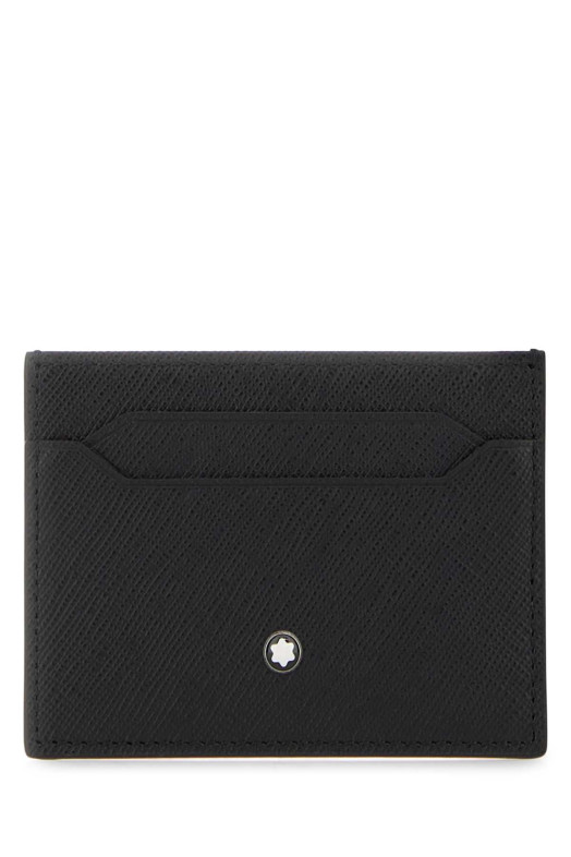 Black leather card holder MONTBLANC (130324)