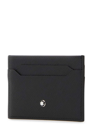 Black leather card holder MONTBLANC (130324)