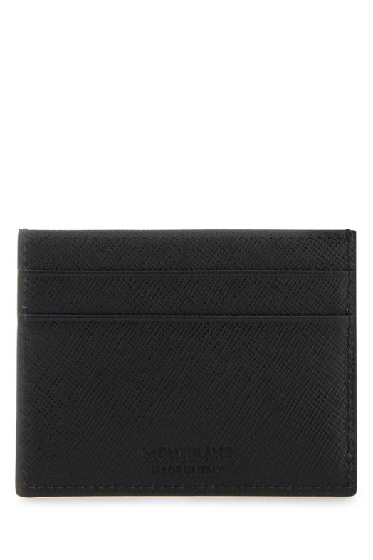Black leather card holder MONTBLANC (130324)