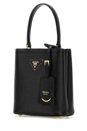 Black leather small Panier handbag Black PRADA (1BA217VOOD2ERX)