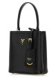 Black leather small Panier handbag Black PRADA (1BA217VOOD2ERX)