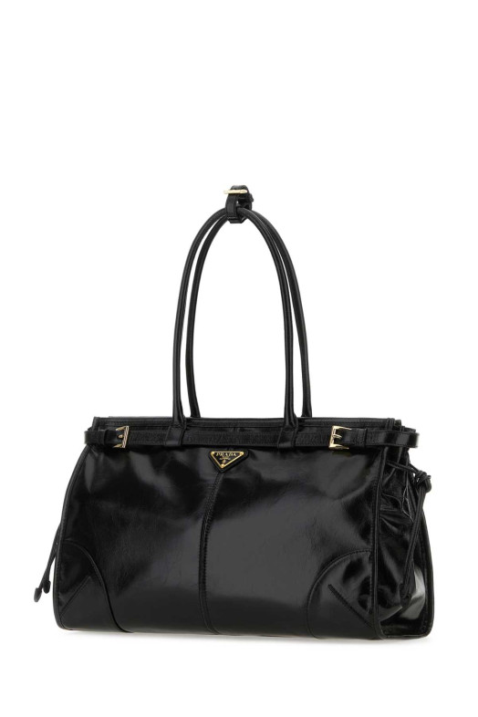 Black leather shoulder bag Black PRADA (1BA433VMOO2CYR)