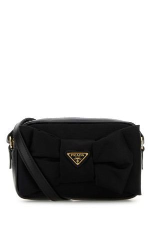 Black Re-Nylon and nappa leather mini crossbody bag Black PRADA (1BH166VDXORP0C)