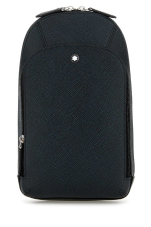 Melange blue leather crossbody bag MONTBLANC (220356)