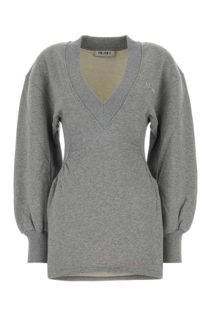 Grey cotton mini sweatshirt dress THE ATTICO (251WCA00436JJF003AA)