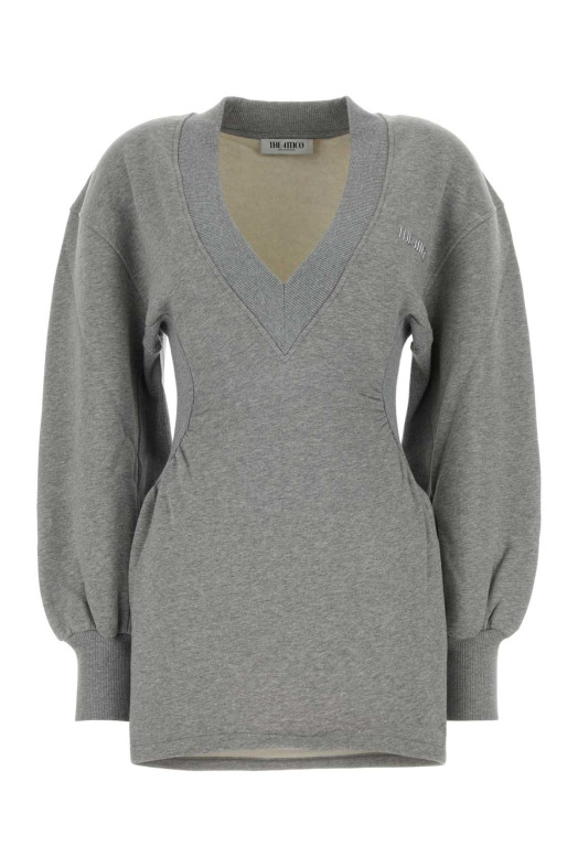 Grey cotton mini sweatshirt dress THE ATTICO (251WCA00436JJF003AA)