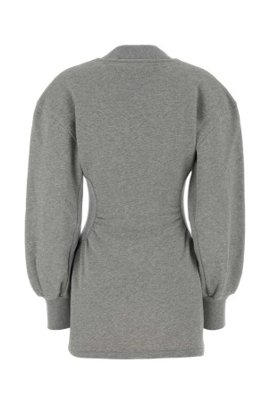 Grey cotton mini sweatshirt dress THE ATTICO (251WCA00436JJF003AA)