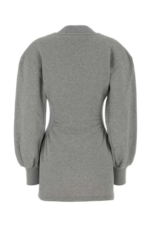 Grey cotton mini sweatshirt dress THE ATTICO (251WCA00436JJF003AA)