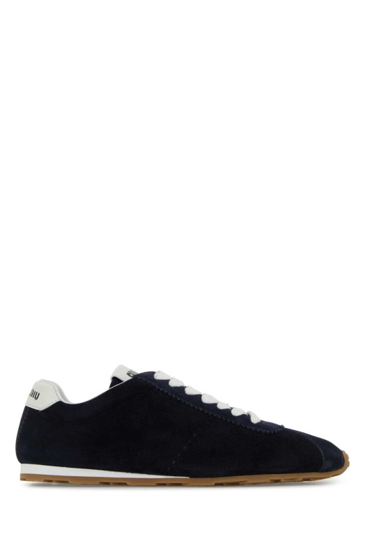 Navy blue suede Plume sneakers Blue MIU MIU (5E114EF005054)