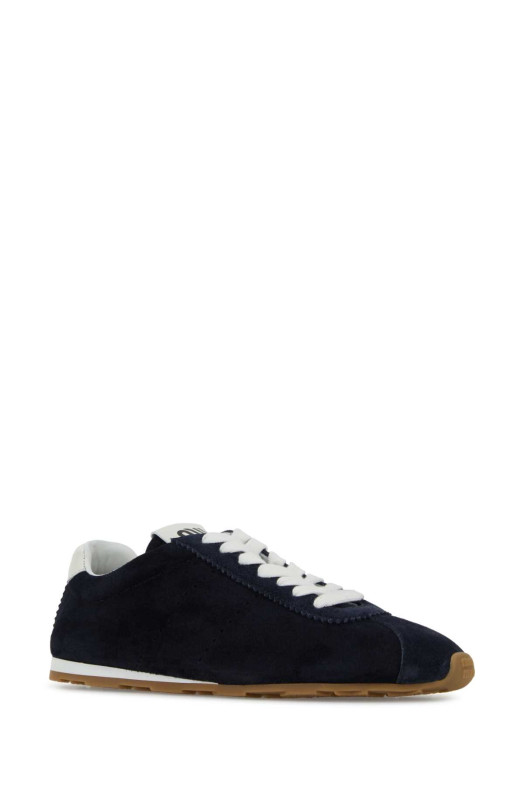 Navy blue suede Plume sneakers Blue MIU MIU (5E114EF005054)