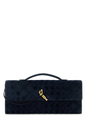 Navy blue suede Andiamo handbag BOTTEGA VENETA (741511V60F1)