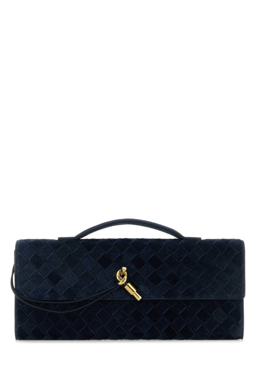Navy blue suede Andiamo handbag BOTTEGA VENETA (741511V60F1)