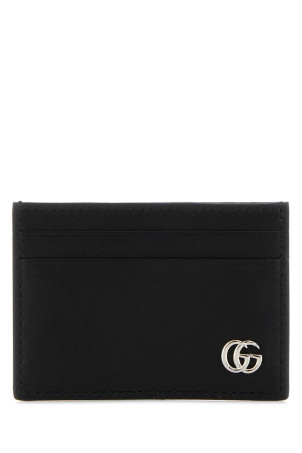 Black leather card holder Black GUCCI (835051AAE07)
