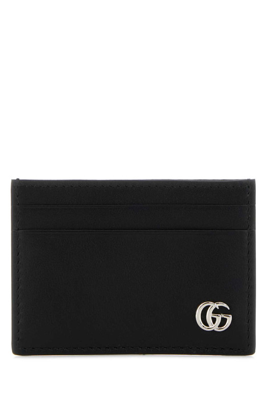 Black leather card holder Black GUCCI (835051AAE07)