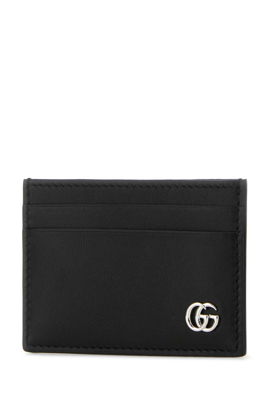 Black leather card holder Black GUCCI (835051AAE07)