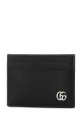 Black leather card holder Black GUCCI (835051AAE07)