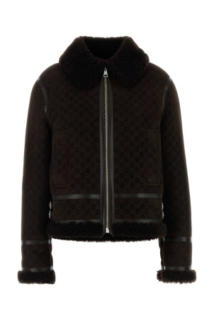 Printed suede jacket GUCCI (835526XSAGB)