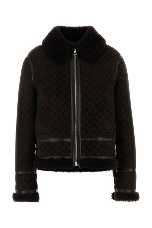 Printed suede jacket GUCCI (835526XSAGB)