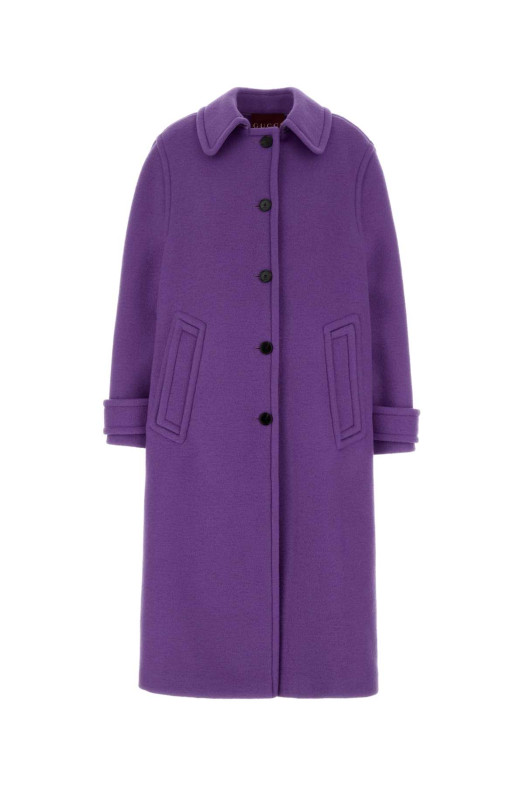Purple wool blend coat GUCCI (840075Z8B4W)