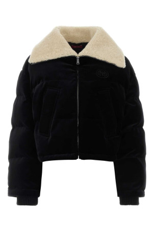 Black velvet padded jacket Black GUCCI (847385ZJV75)