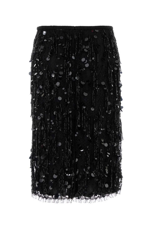 Black lace skirt Black GUCCI (849635ZATNH)