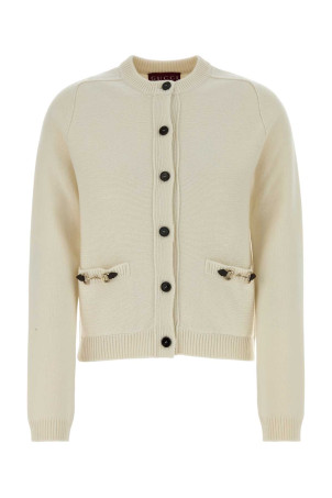 Ivory wool blend cardigan GUCCI (851977XKEVK)