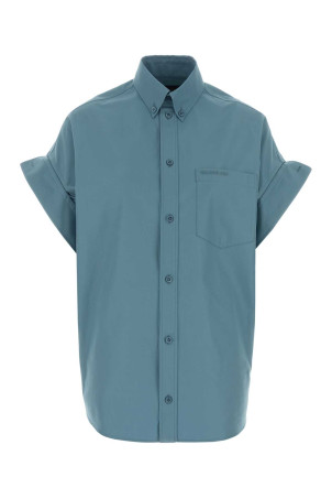 Air force blue poplin oversize shirt BALENCIAGA (857833TTM13)
