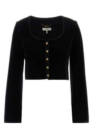 Black velvet blazer CHLOE (CH25WVE34091)