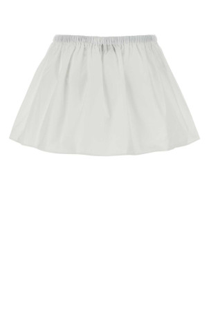White poplin mini skirt Black MIU MIU (MG2643SOOO10RG)