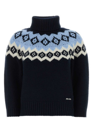 Dark blue wool blend sweater PRADA (P26574SOOO18VZ)