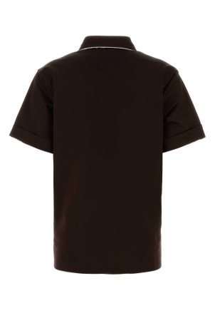 Chocolate cotton polo shirt PRADA (P963NSOOO173L)
