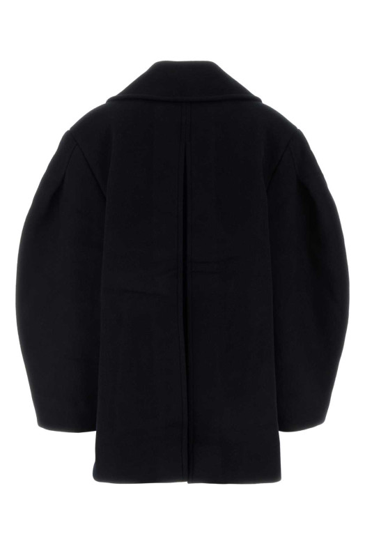 Midnight blue wool blend coat GANNI (W0803)