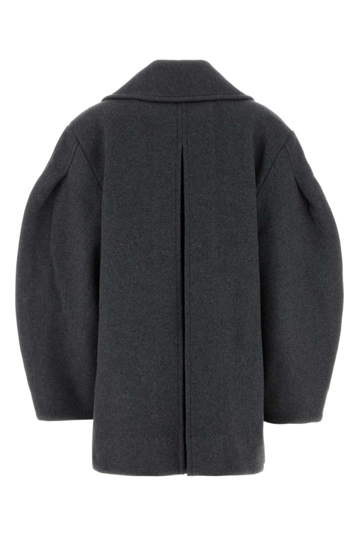Grey wool blend coat GANNI (W0930)