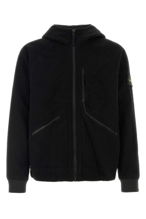 Black pile jacket Black STONE ISLAND (410006014)