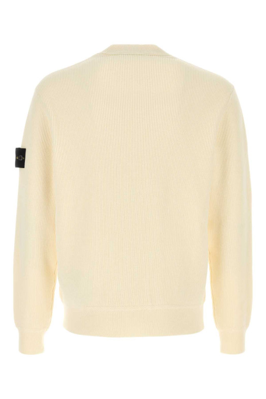 Ivory cotton sweater White STONE ISLAND (L1S155100154S00D8)