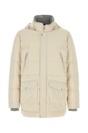 Ivory stretch nylon down jacket BRUNELLO CUCINELLI (MM4911823)