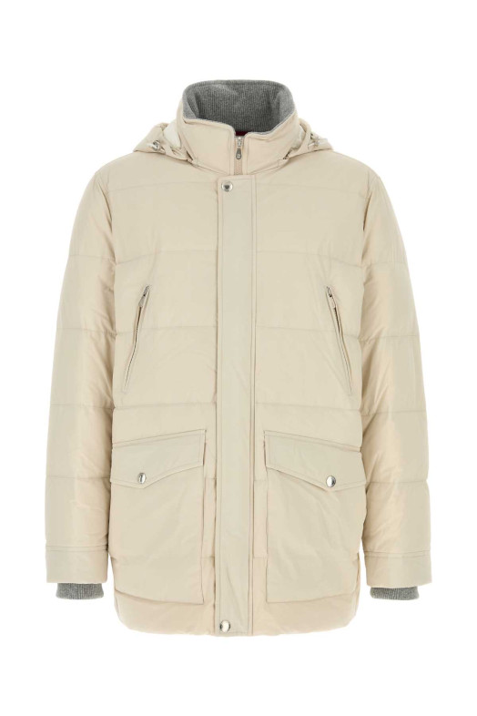 Ivory stretch nylon down jacket BRUNELLO CUCINELLI (MM4911823)