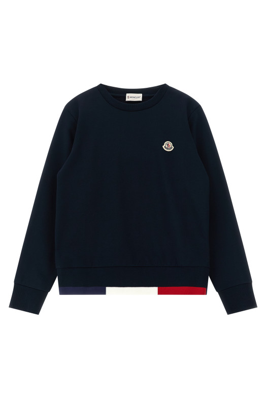 Свитшот с трехцветным подолом + джоггеры Синий MONCLER ENFANT L19548M0000589AEB778