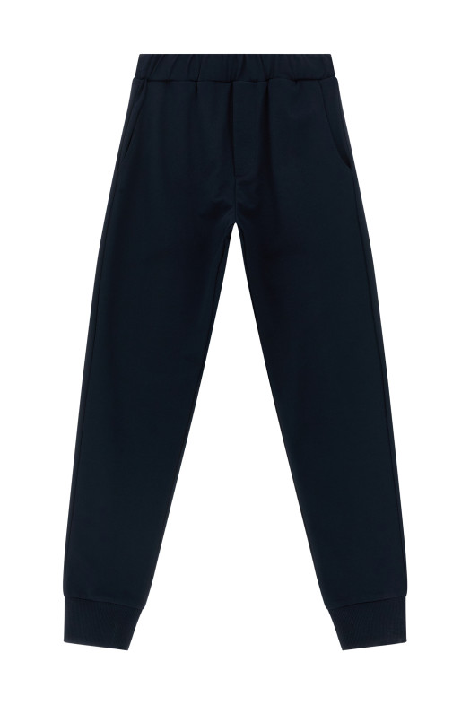 Свитшот с трехцветным подолом + джоггеры Синий MONCLER ENFANT L19548M0000589AEB778