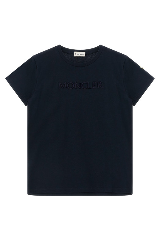Logo embroidery t-shirt Blue