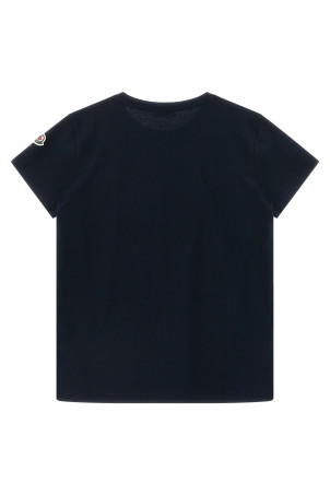 Logo embroidery t-shirt Blue