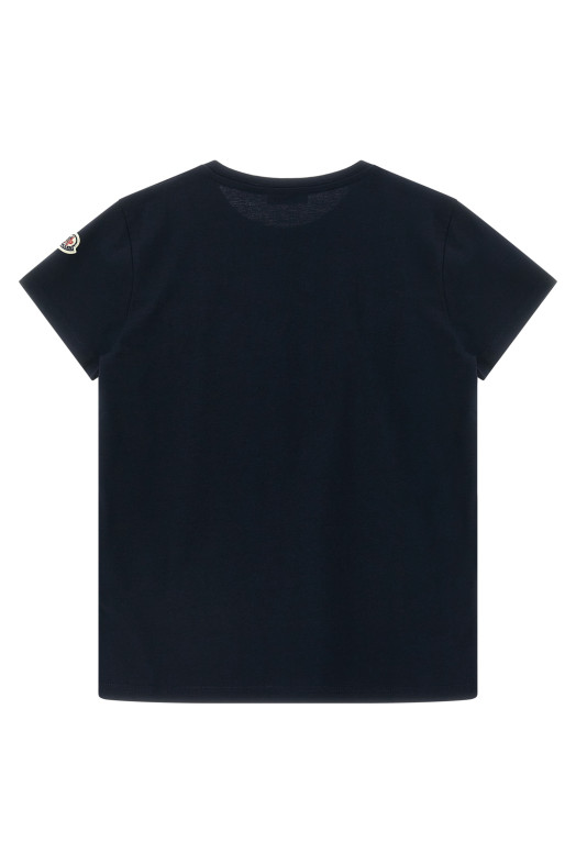 Logo embroidery t-shirt Blue