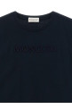 Logo embroidery t-shirt Blue