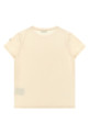 Logo embroidery t-shirt Beige