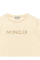 Logo embroidery t-shirt Beige