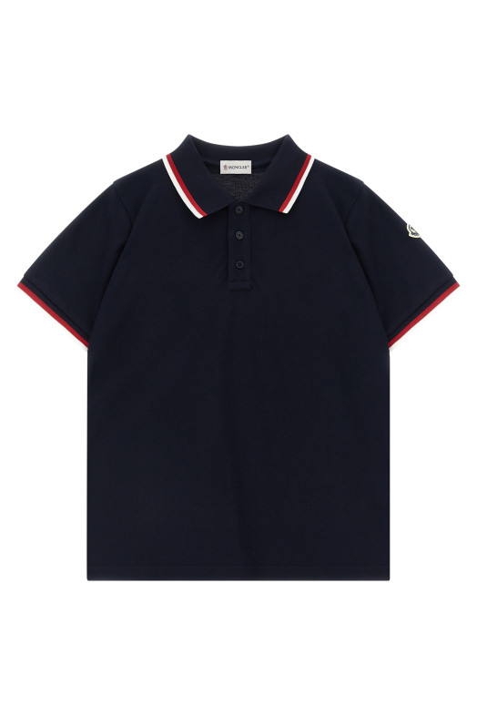 Tricolor polo shirt Blue