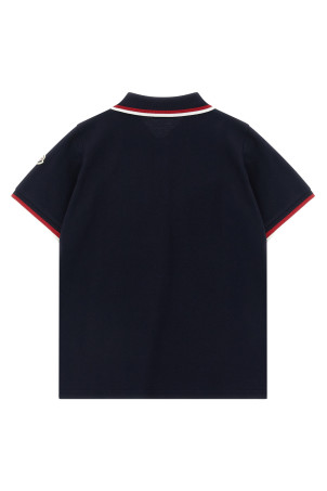 Tricolor polo shirt Blue
