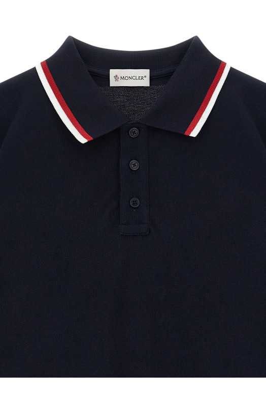 Tricolor polo shirt Blue