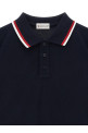 Tricolor polo shirt Blue