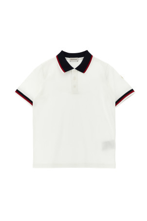 Tricolor polo shirt White